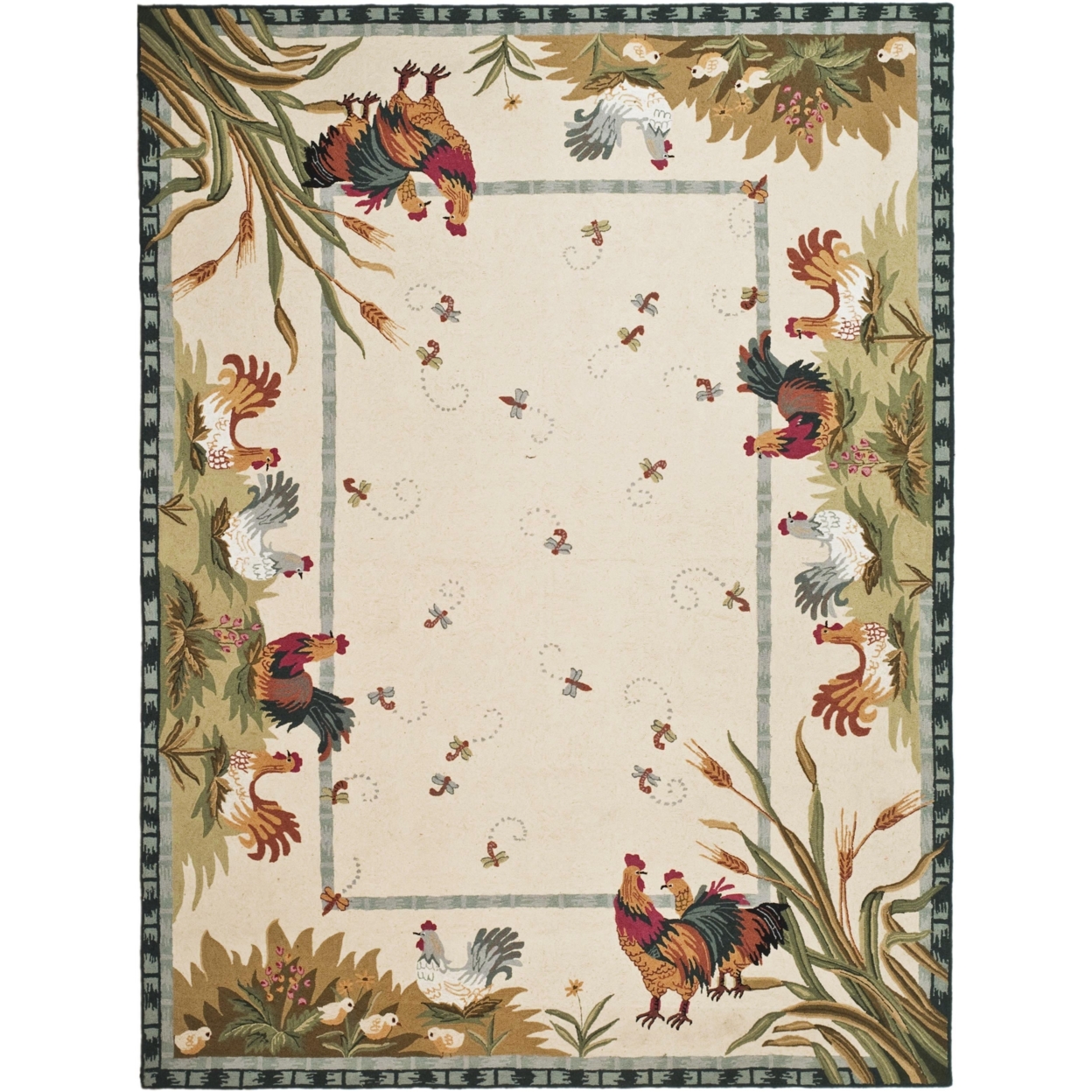 SAFAVIEH Chelsea Collection HK56A Hand-hooked Ivory Rug - 8' 9 X 11' 9