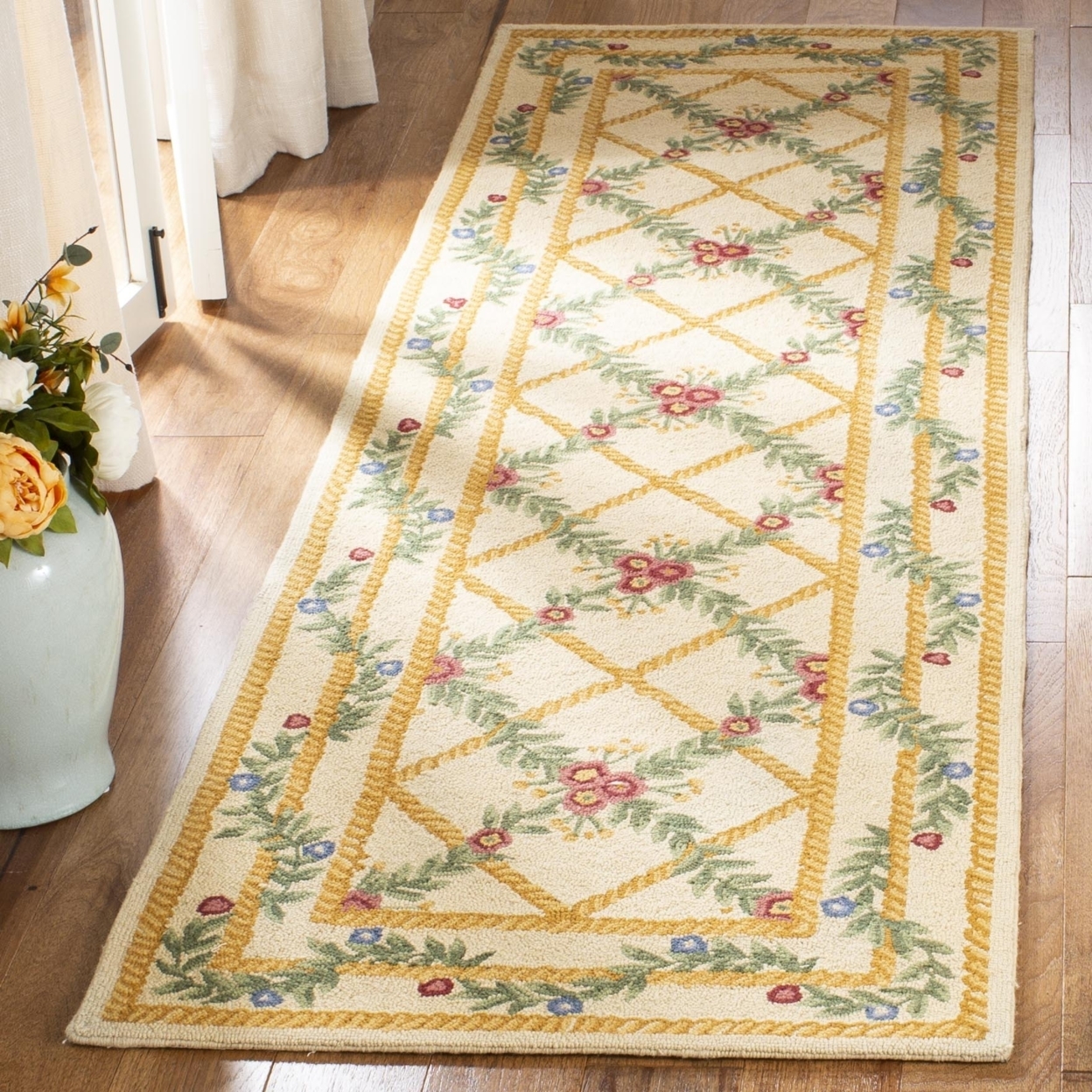 SAFAVIEH Chelsea Collection HK62A Hand-hooked Ivory Rug - 8' 9 X 11' 9