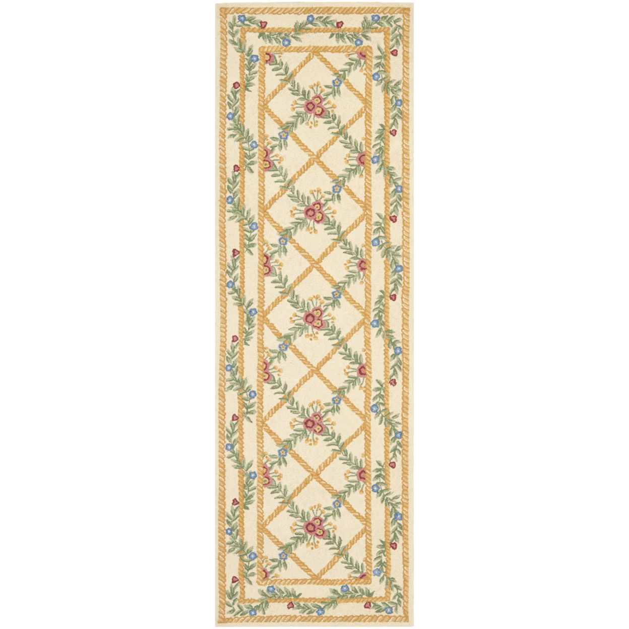SAFAVIEH Chelsea Collection HK62A Hand-hooked Ivory Rug - 2' 6 X 6'
