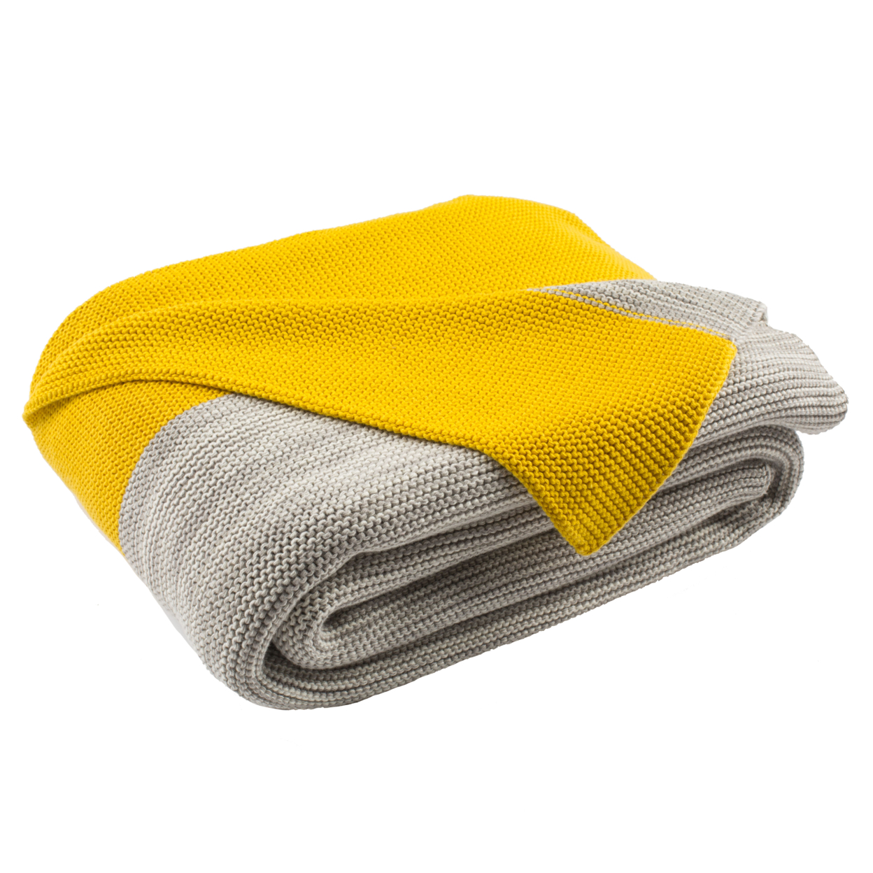 SAFAVIEH Sun Kissed Knit Throw Blanket Grey / Yellow