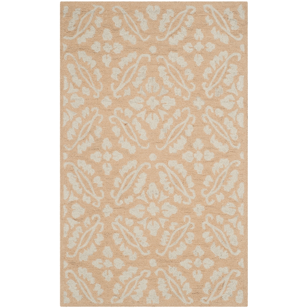 SAFAVIEH Chelsea Collection HK723C Hand-hooked Blush Rug - 2' 6 X 4'