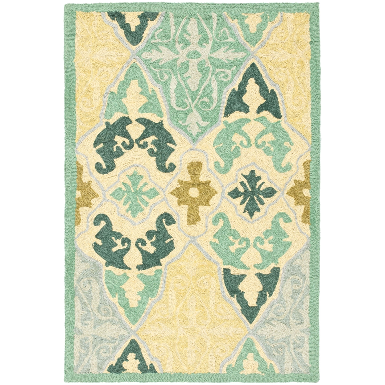 SAFAVIEH Chelsea Collection HK725A Hand-hooked Multi Rug - 1' 8 X 2' 6