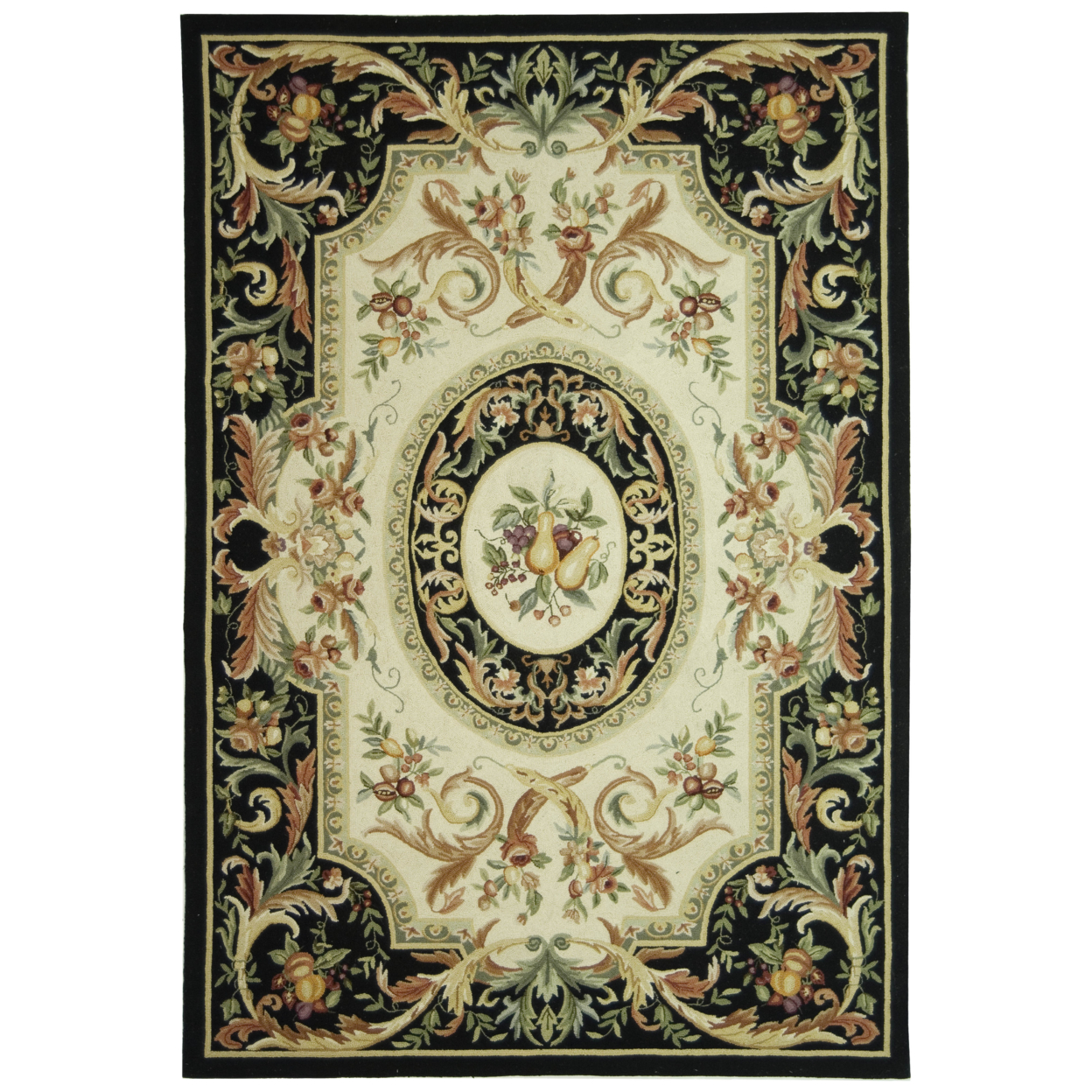 SAFAVIEH Chelsea Collection HK80A Hand-hooked Black Rug - 6' X 9'