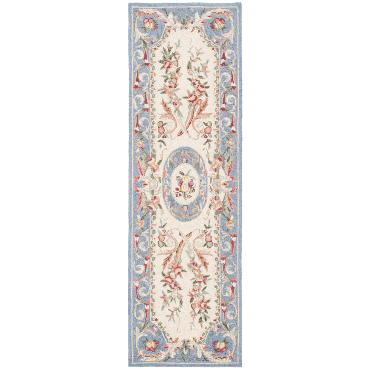SAFAVIEH Chelsea Collection HK80B Hand-hooked Blue Rug - 3' 9 X 5' 9