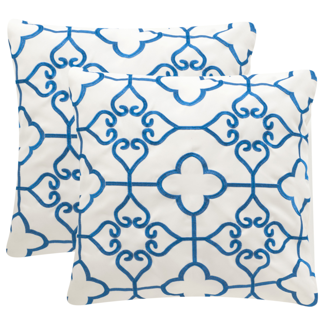 SAFAVIEH Nadia Pillow Set Of 2 Royal Blue / Cream