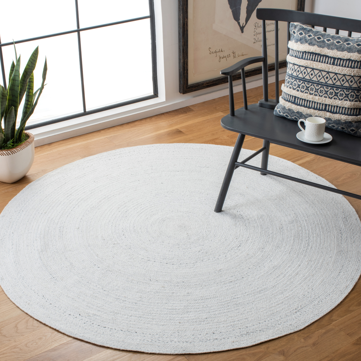 SAFAVIEH Cape Cod Collection CAP224A Handwoven Ivory Rug - 5' Round
