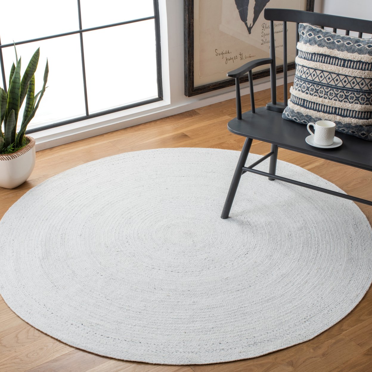 SAFAVIEH Cape Cod Collection CAP224A Handwoven Ivory Rug - 7' Round