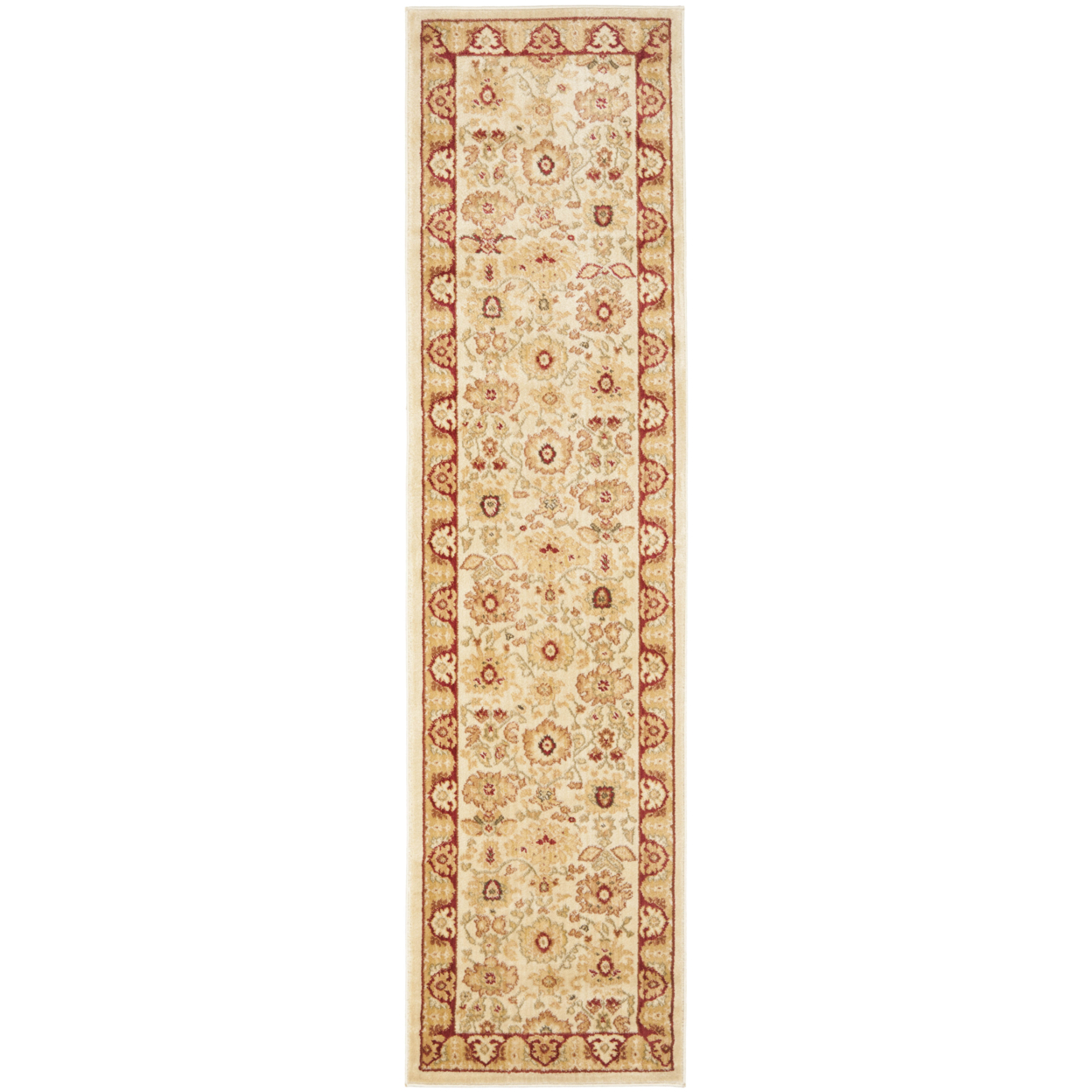 SAFAVIEH Heirloom Collection HLM1741-1140 Creme / Red Rug - 4' X 5' 7