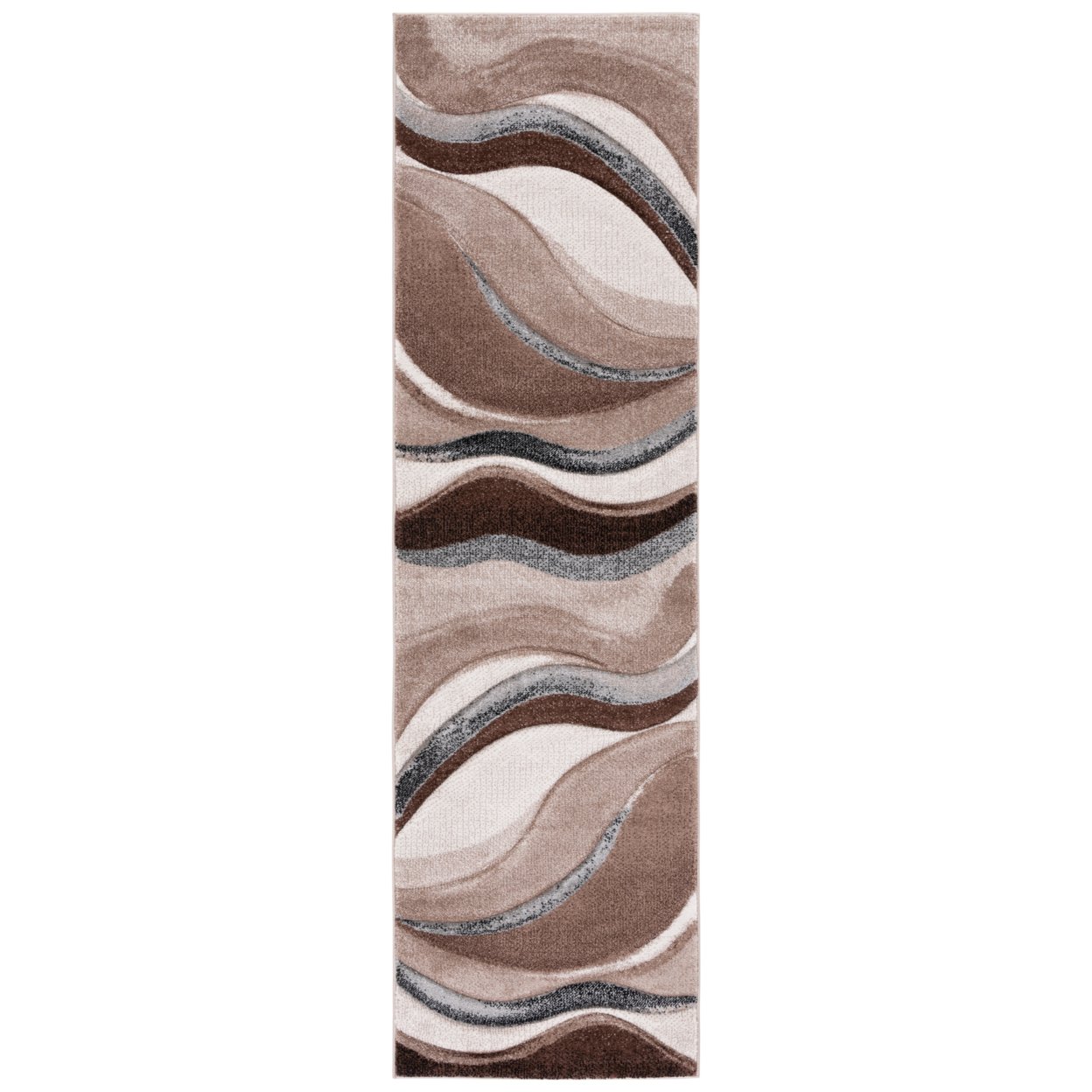 SAFAVIEH Hollywood Collection HLW718P Brown/Ivory Rug - 9' X 12'