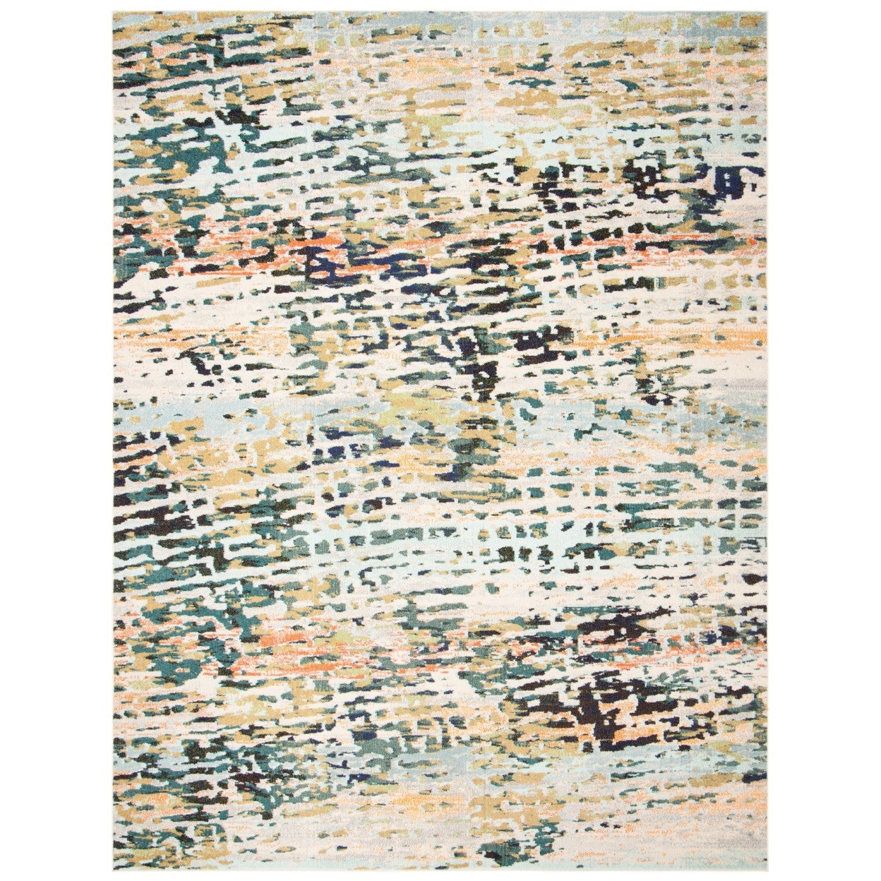 SAFAVIEH Madison Collection MAD454A Beige / Navy Rug - 6' X 9'