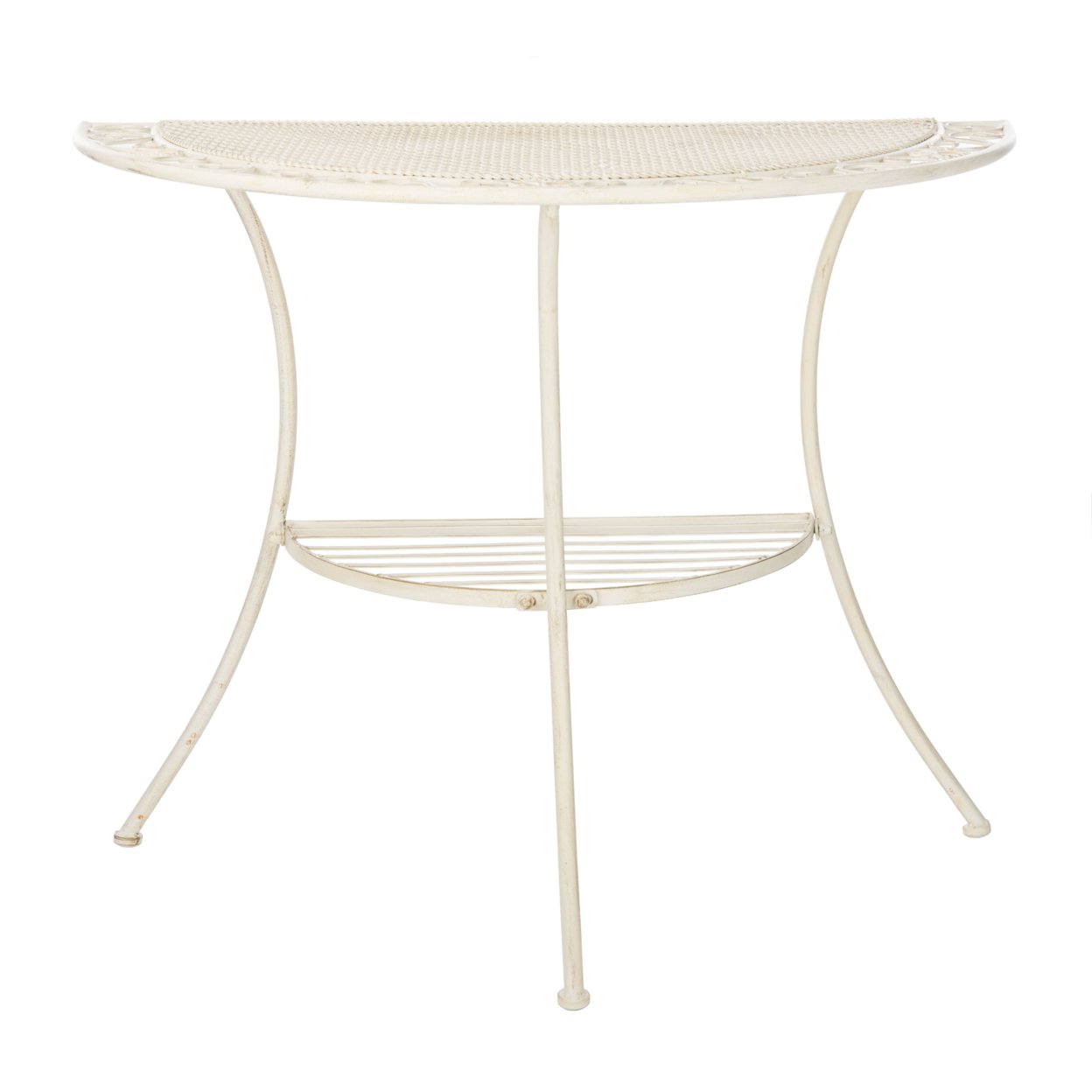SAFAVIEH Outdoor Collection Genson End Table Pearl White