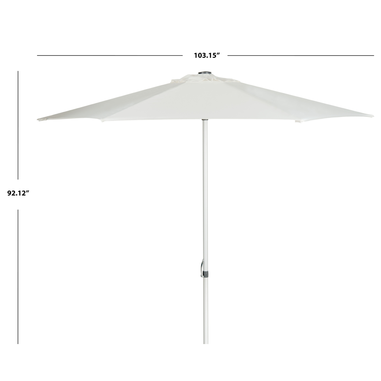 SAFAVIEH Outdoor Collection Hurst 9-Foot Easy Glide Market Umbrella Natural