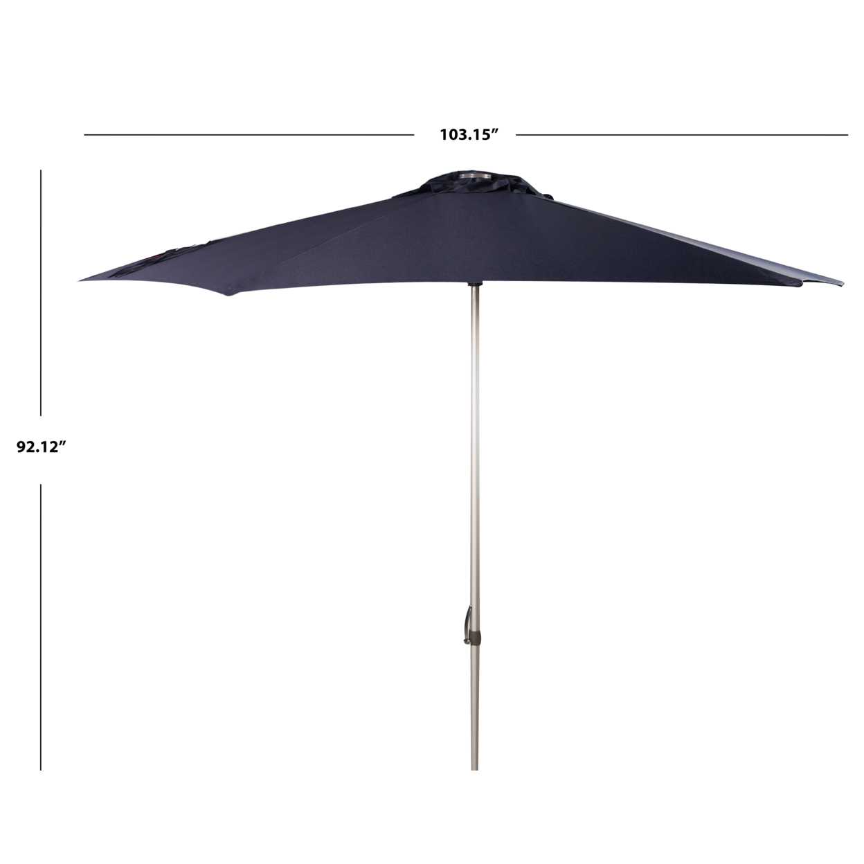 SAFAVIEH Outdoor Collection Hurst 9-Foot Push Up Umbrella Navy
