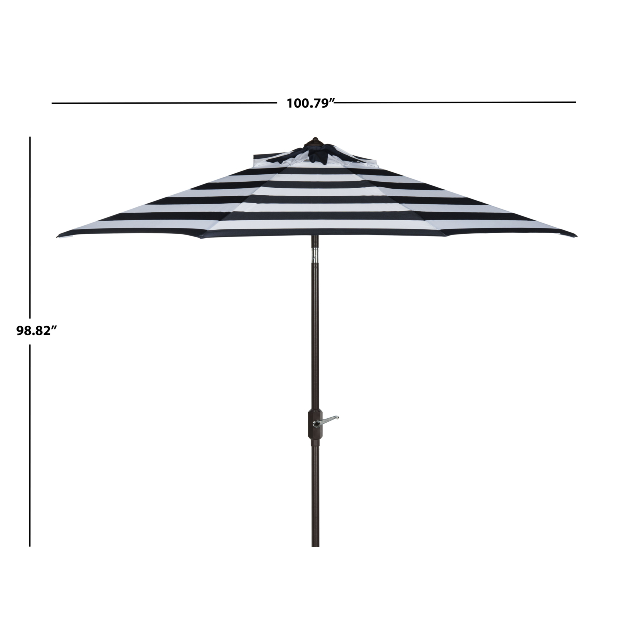 SAFAVIEH Outdoor Collection Iris Fashion Line 9-Foot Tilt Umbrella Navy / White