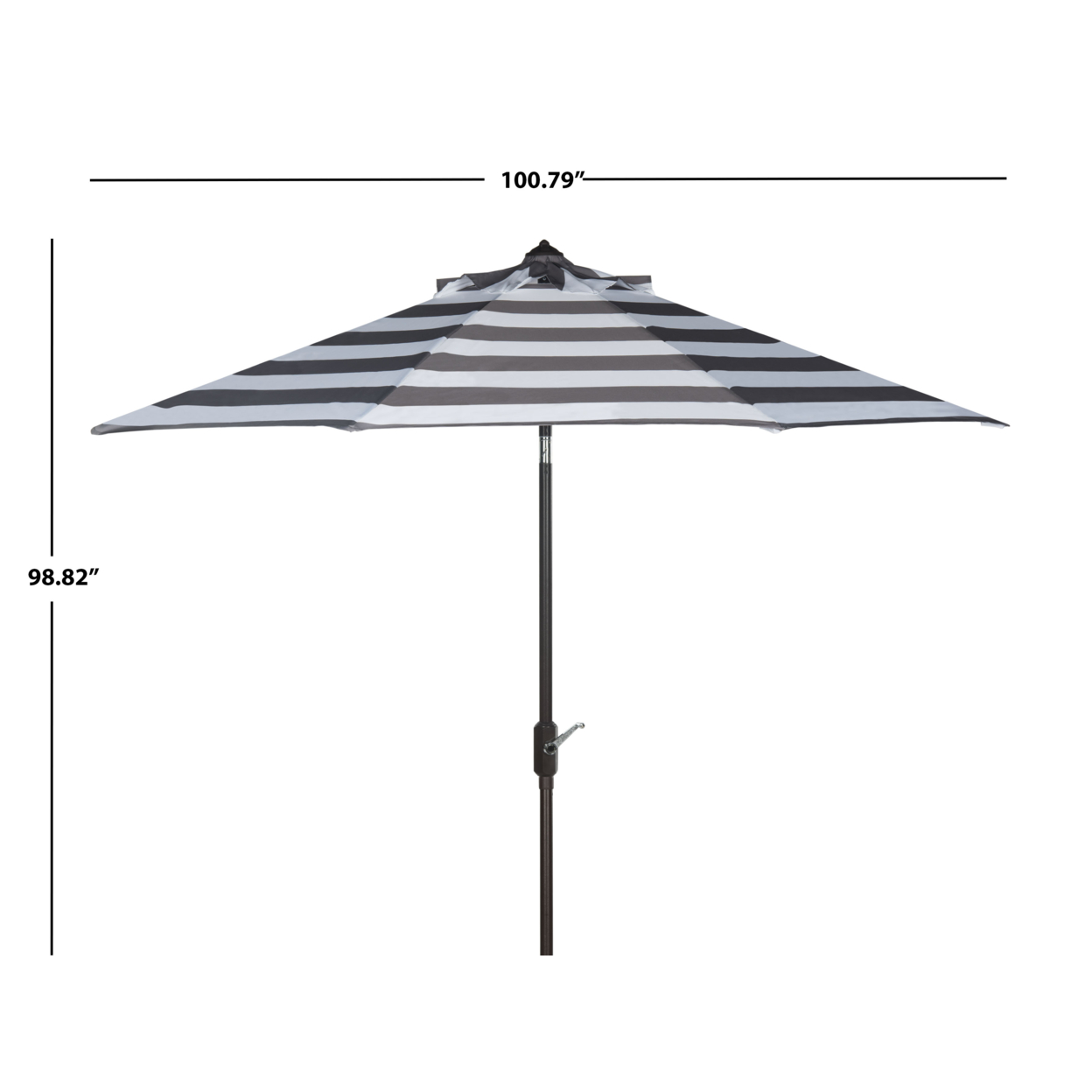 SAFAVIEH Outdoor Collection Iris Fashion Line 9-Foot Tilt Umbrella Grey / White