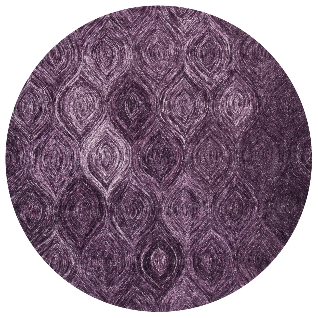 SAFAVIEH Ikat Collection IKT631P Handmade Purple Rug - 6' Round