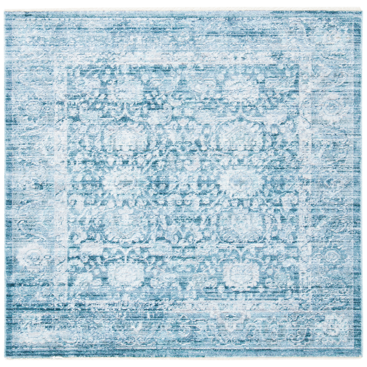 SAFAVIEH Illusion Collection ILL713M Blue / Ivory Rug - 4' Square