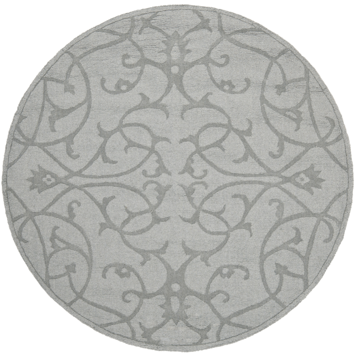 SAFAVIEH Impressions IM341B Handmade Grey Rug - 5' Round
