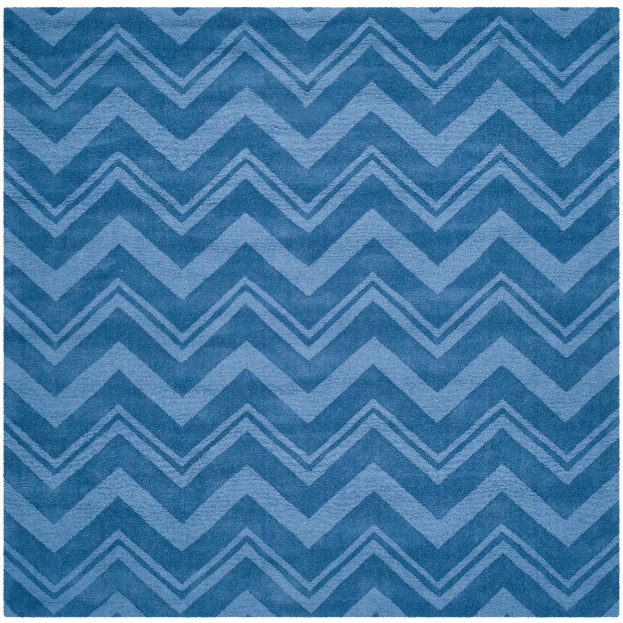 SAFAVIEH Impressions IM398D Handmade Blue Rug - 6' Square