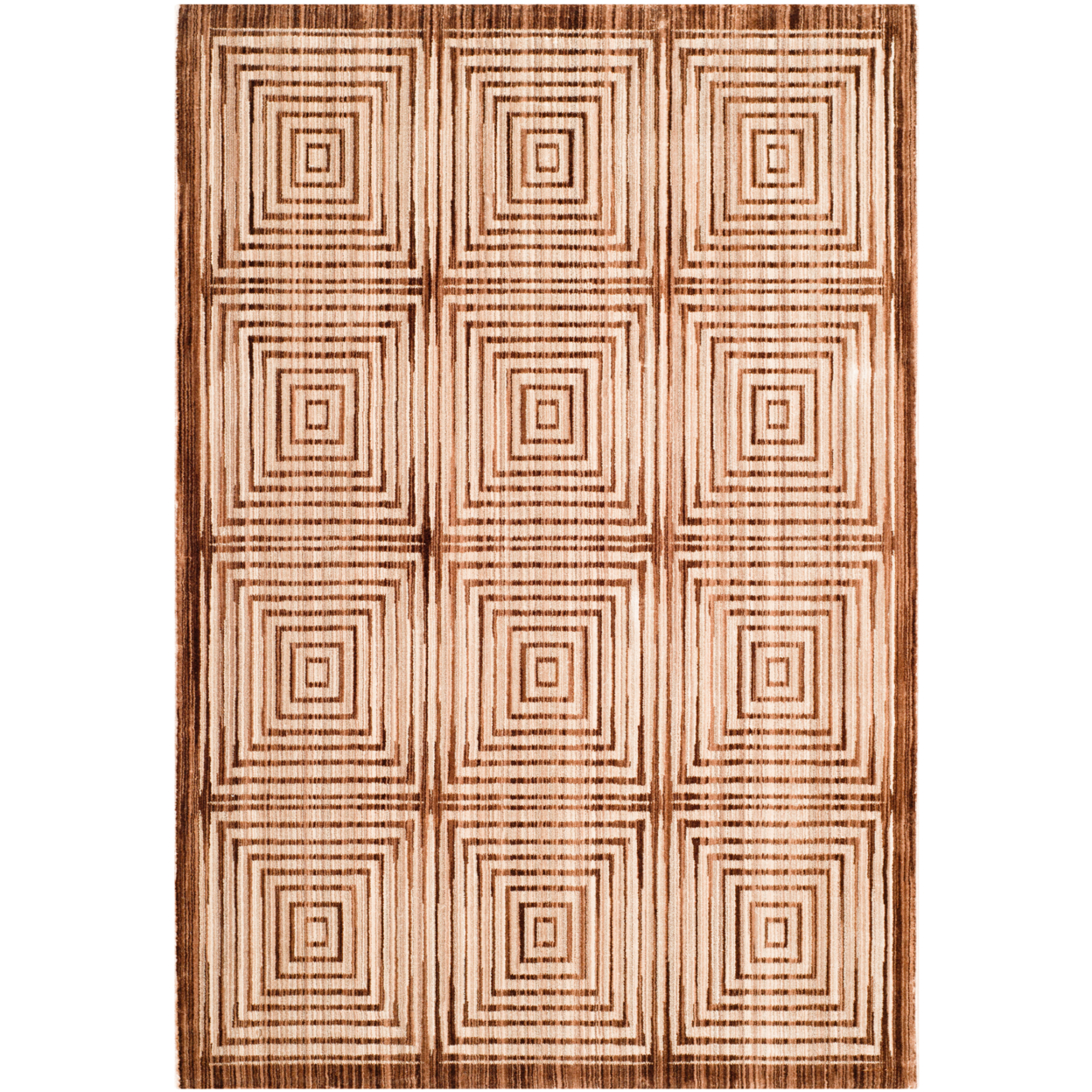 SAFAVIEH Infinity Collection INF569B Brown / Beige Rug - 5' 1 X 7' 6