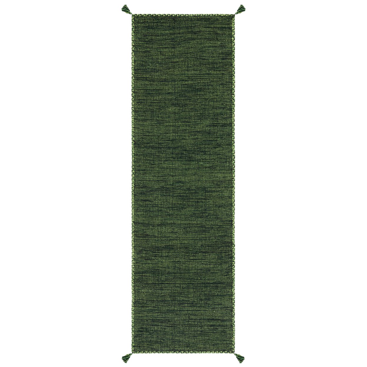 SAFAVIEH Montauk MTK150Y Handwoven Green / Black Rug - 2' 3 X 7'