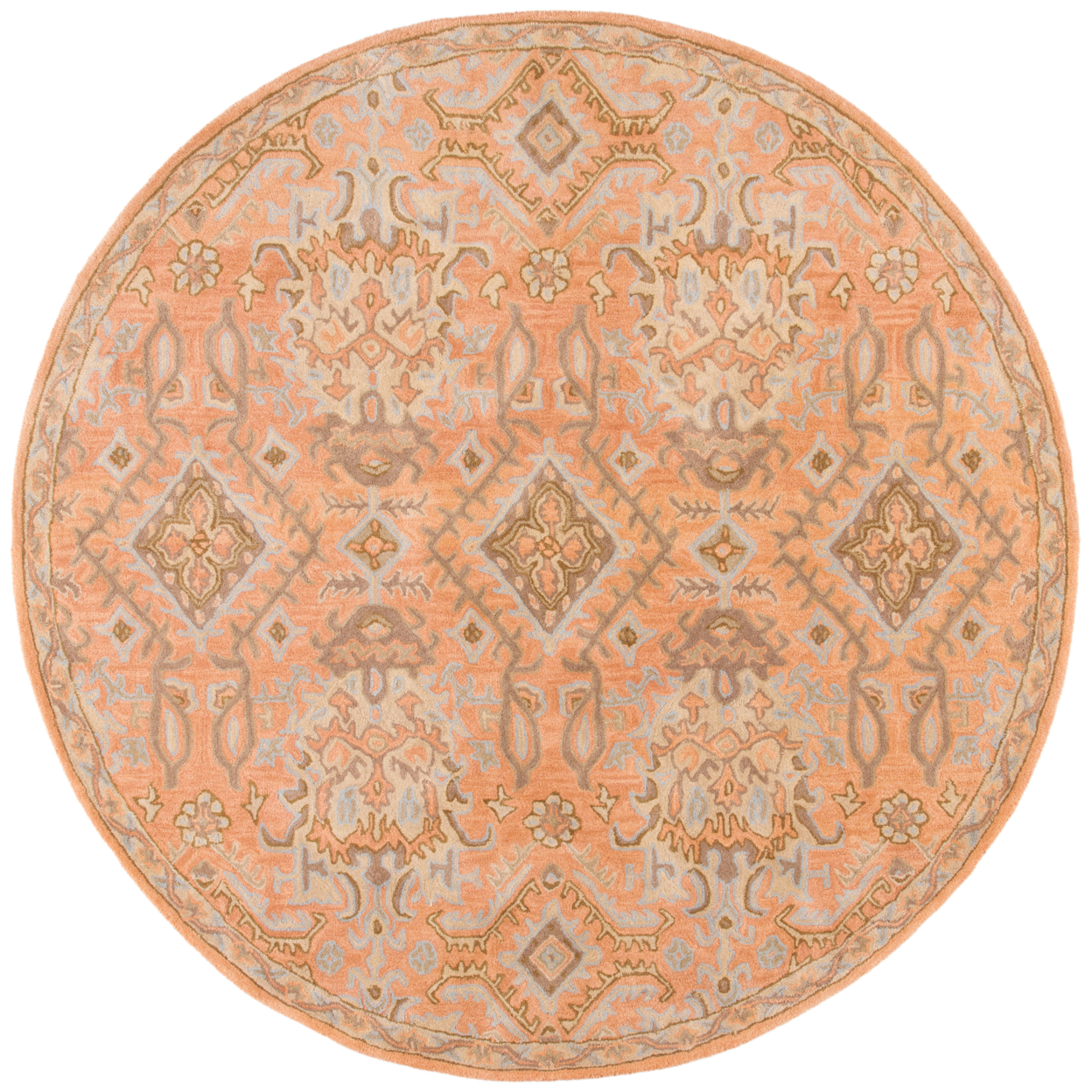 SAFAVIEH Wyndham WYD203A Handmade Terracotta Rug - 7' Round