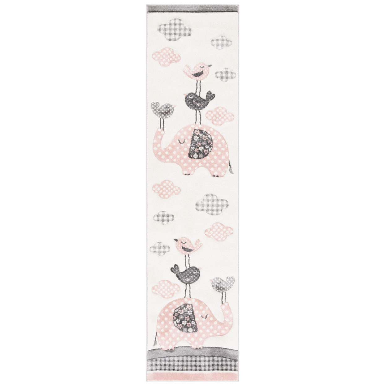 SAFAVIEH Carousel Kids Collection CRK127P Pink/Ivory Rug - 2' 3 X 6'