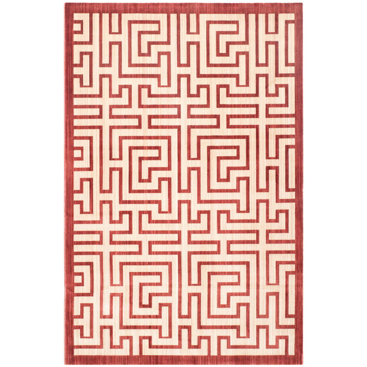 SAFAVIEH Infinity Collection INF587P Yellow / Red Rug - 5' 1 X 7' 6