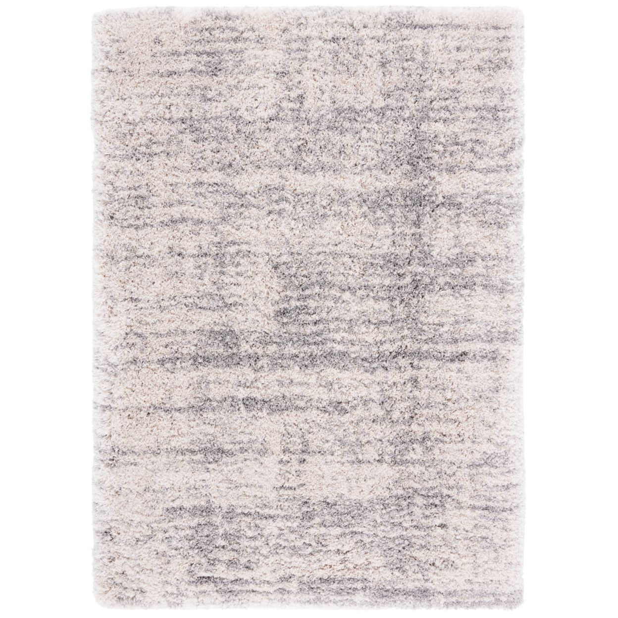 SAFAVIEH Iceland Shag Collection ISG511A Ivory / Grey Rug - 6' 7 Square