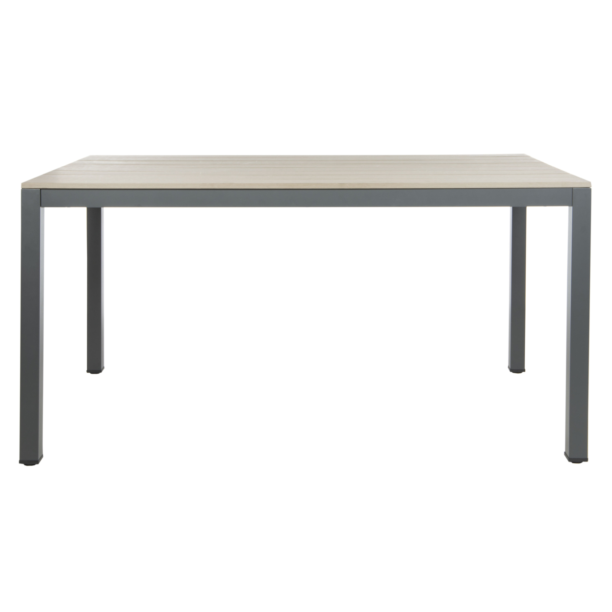 SAFAVIEH Outdoor Collection Beldan Dining Table Distressed Taupe