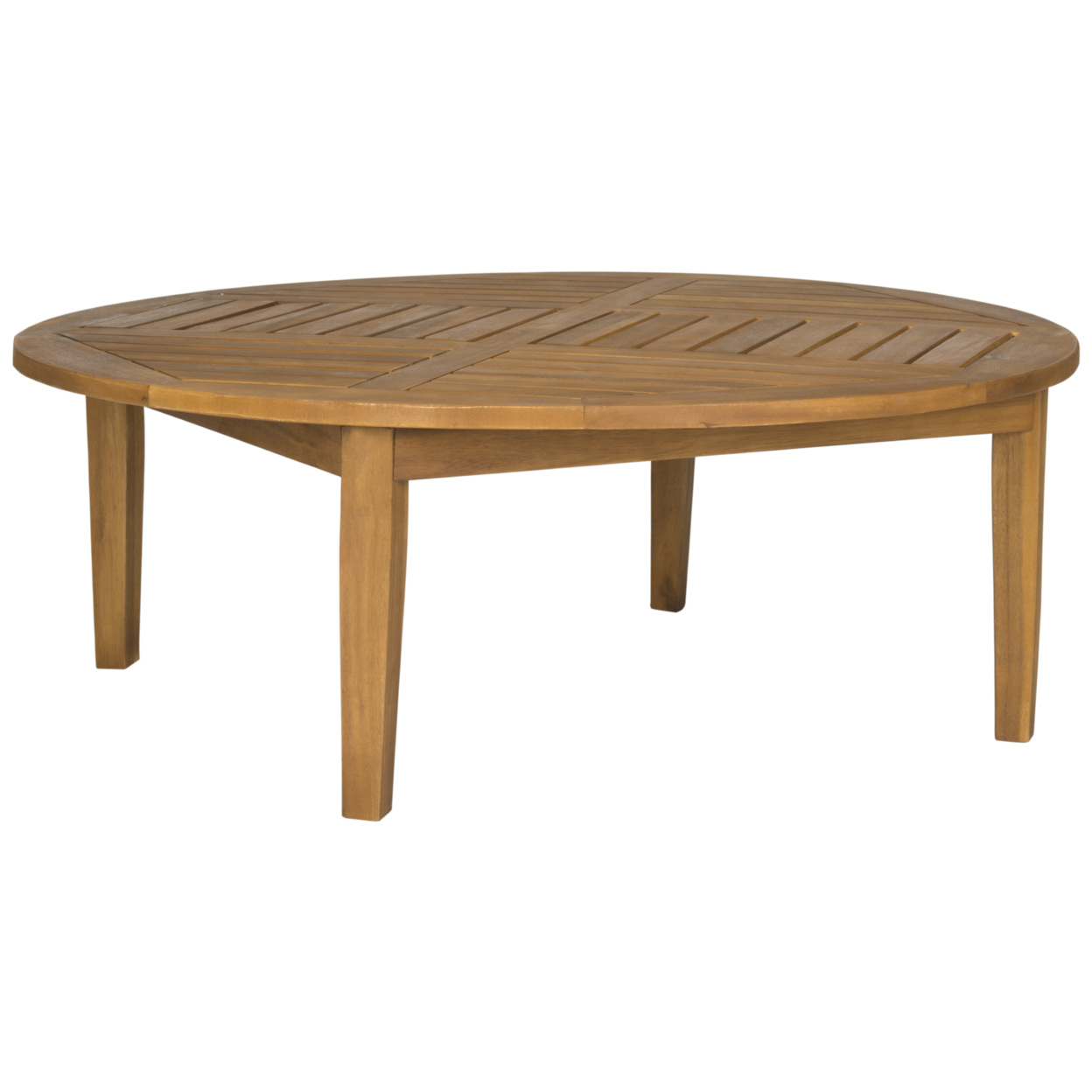 SAFAVIEH Outdoor Collection Danville Round Table Natural