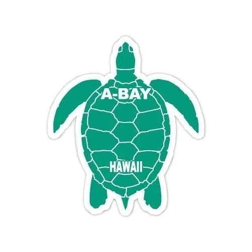 A-Bay Hawaii Souvenir 4 Inch Green Turtle Shape Decal Sticker