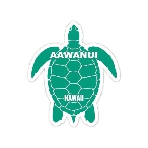 Aawanui Hawaii Souvenir 4 Inch Green Turtle Shape Decal Sticker