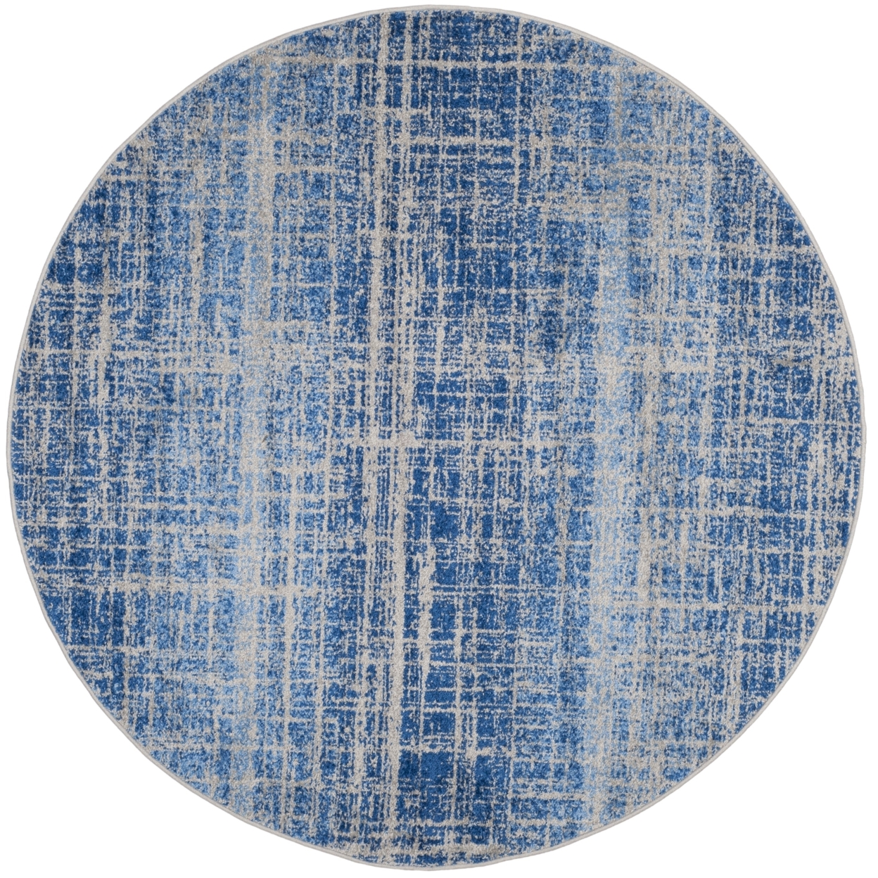 SAFAVIEH Adirondack Collection ADR116D Blue / Silver Rug - 6' Round