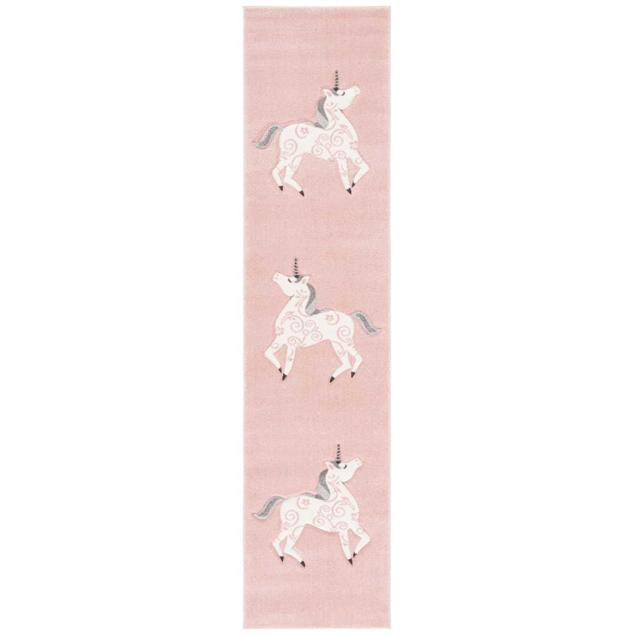 SAFAVIEH Carousel Kids Collection CRK163P Pink/Ivory Rug - 2' 3 X 10'