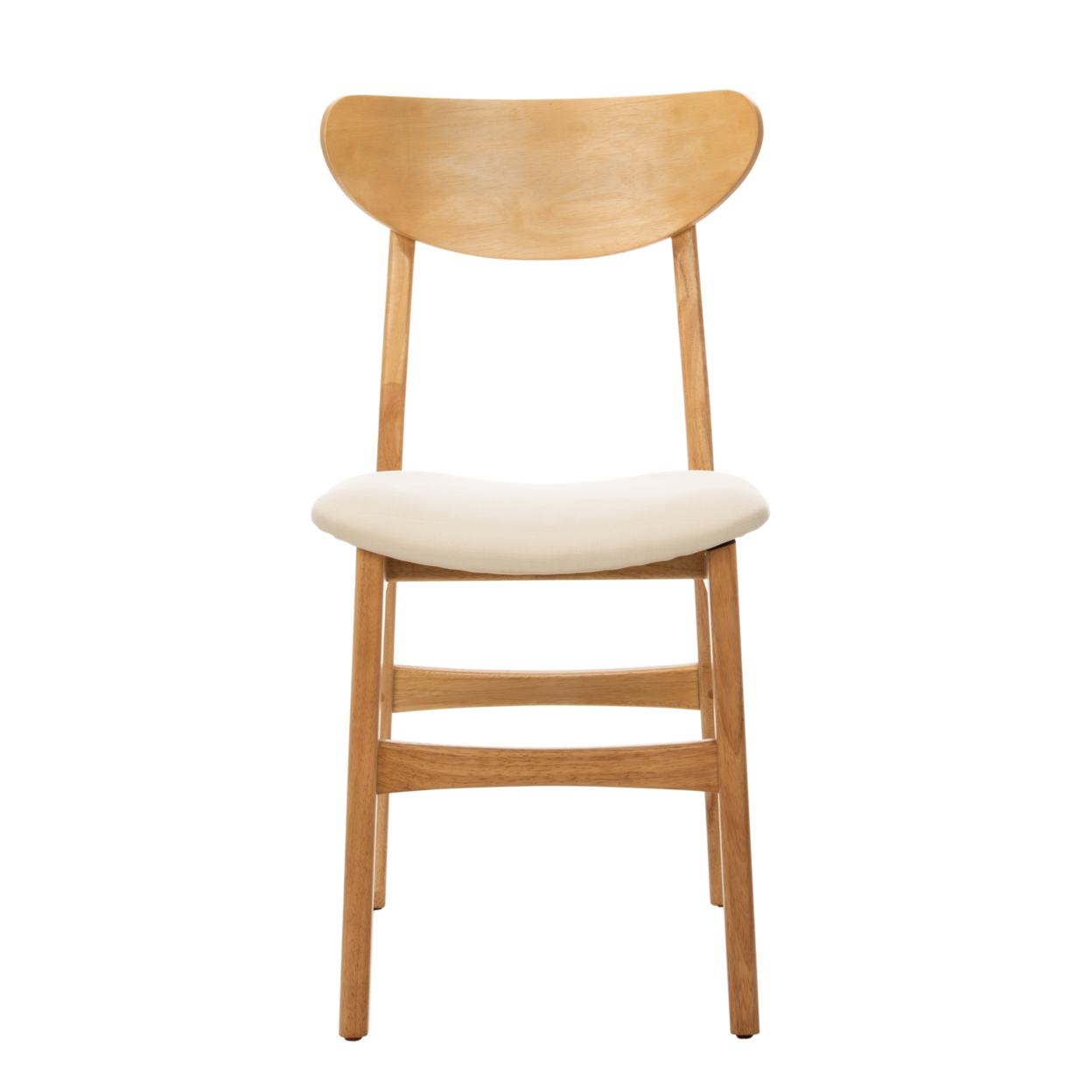 SAFAVIEH Lucca Retro Dining Chair Set Of 2 Natural / White