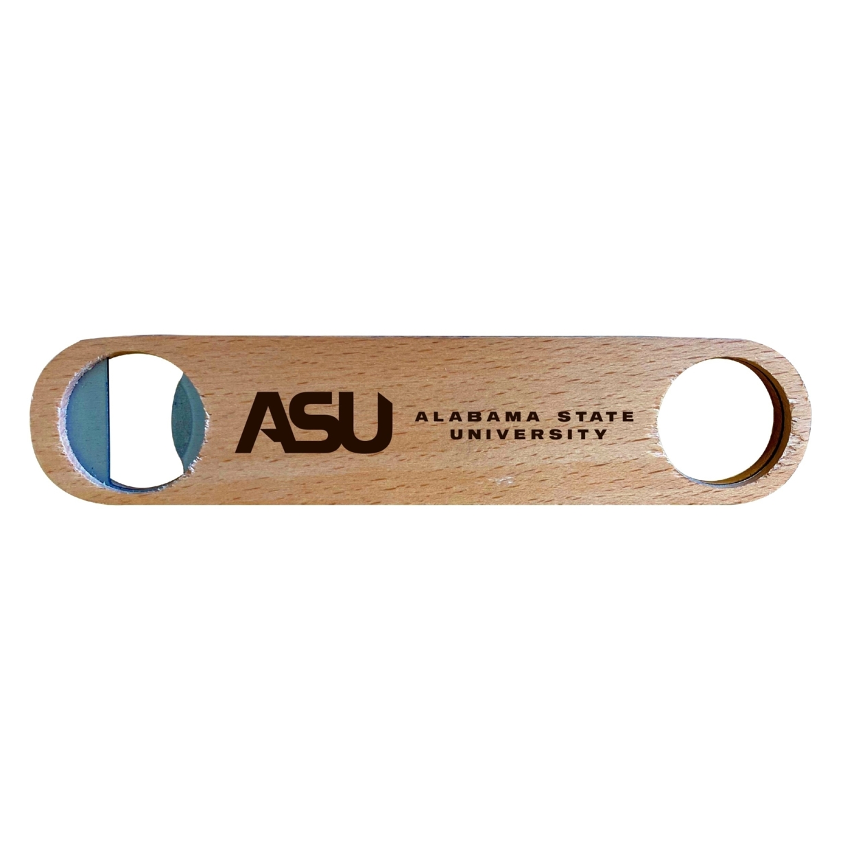 Alabama State University Laser Etched Wooden Bottle Opener College Logo Design