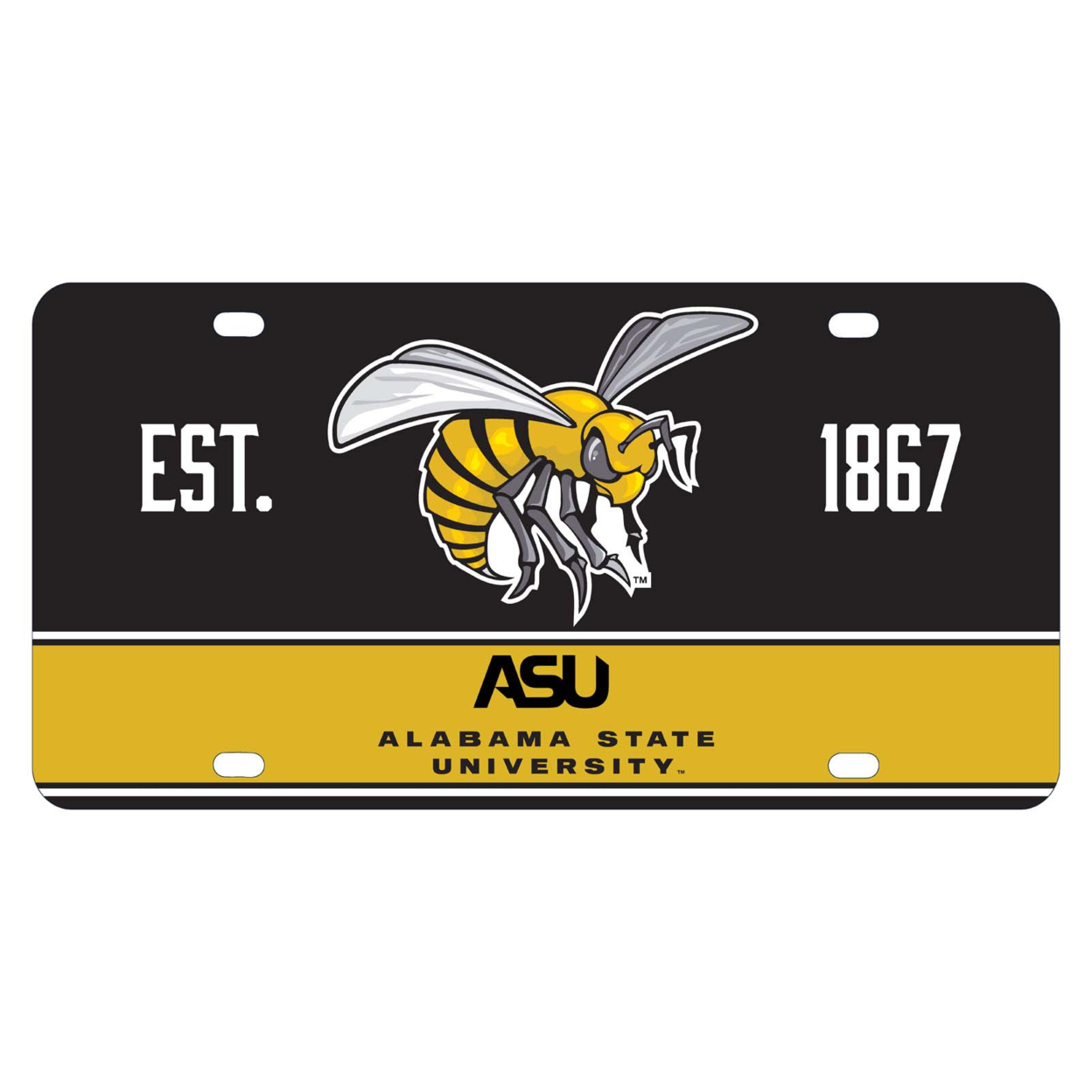 Alabama State University Metal License Plate