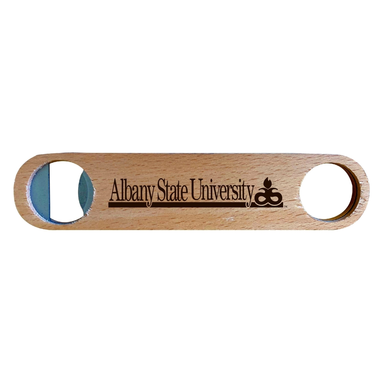 Albany State University Laser Etched Wooden Bottle Opener College Logo Design