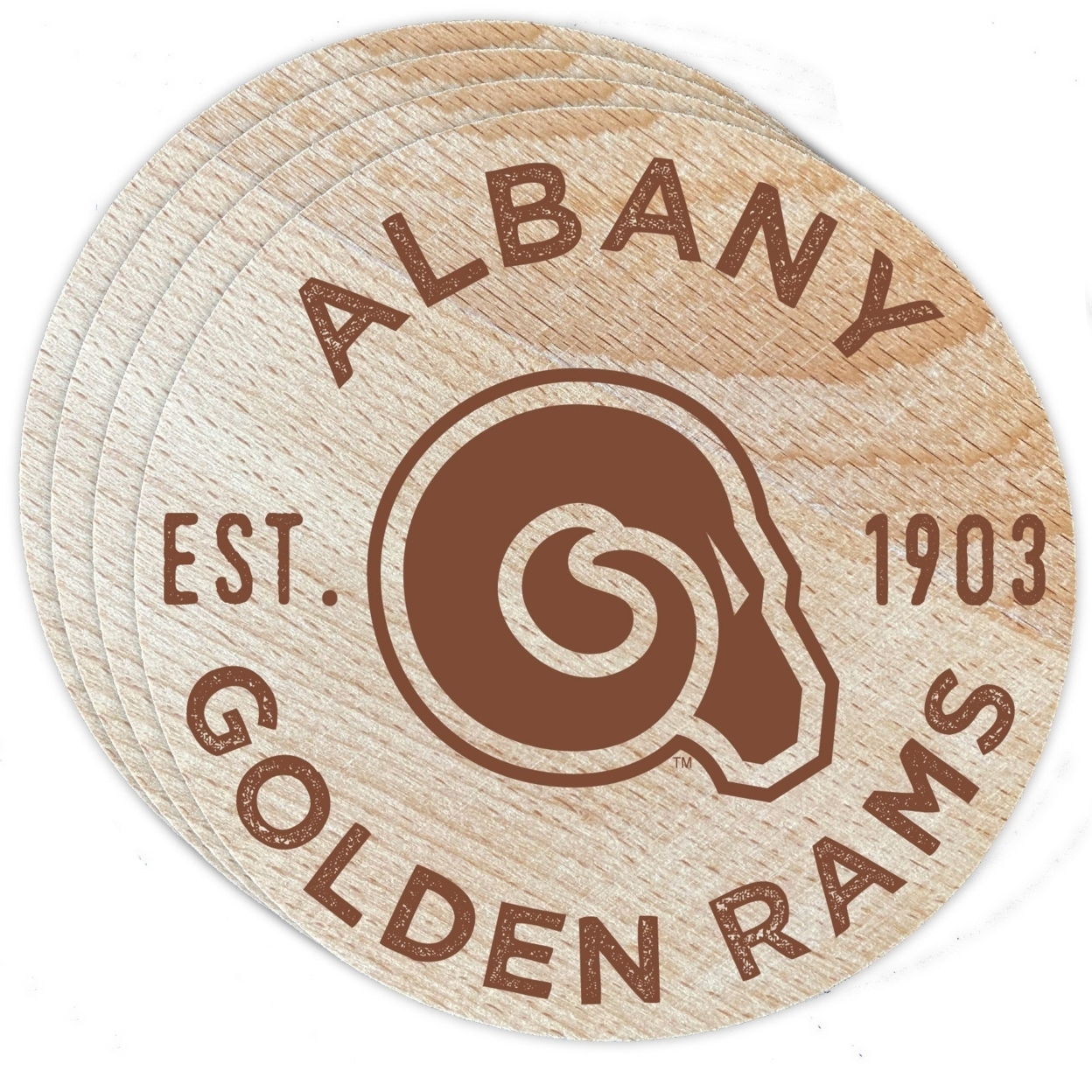 Albany State University Wood Coaster Engraved 4 Pack