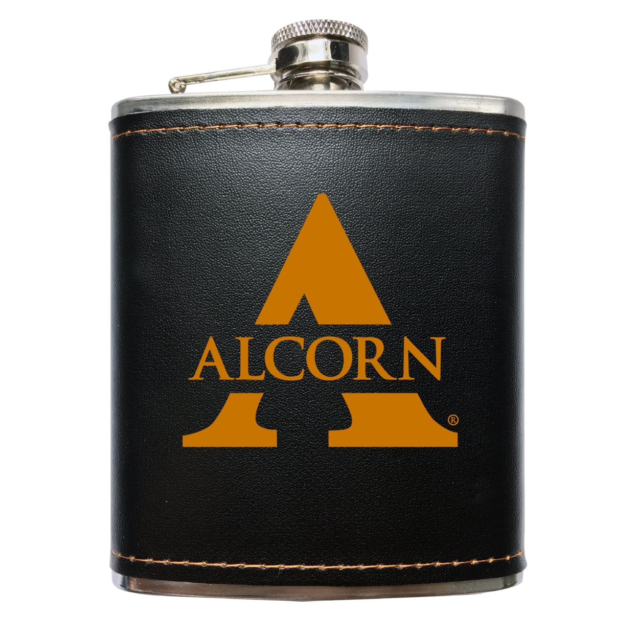 Alcorn State Braves Black Stainless Steel 7 Oz Flask