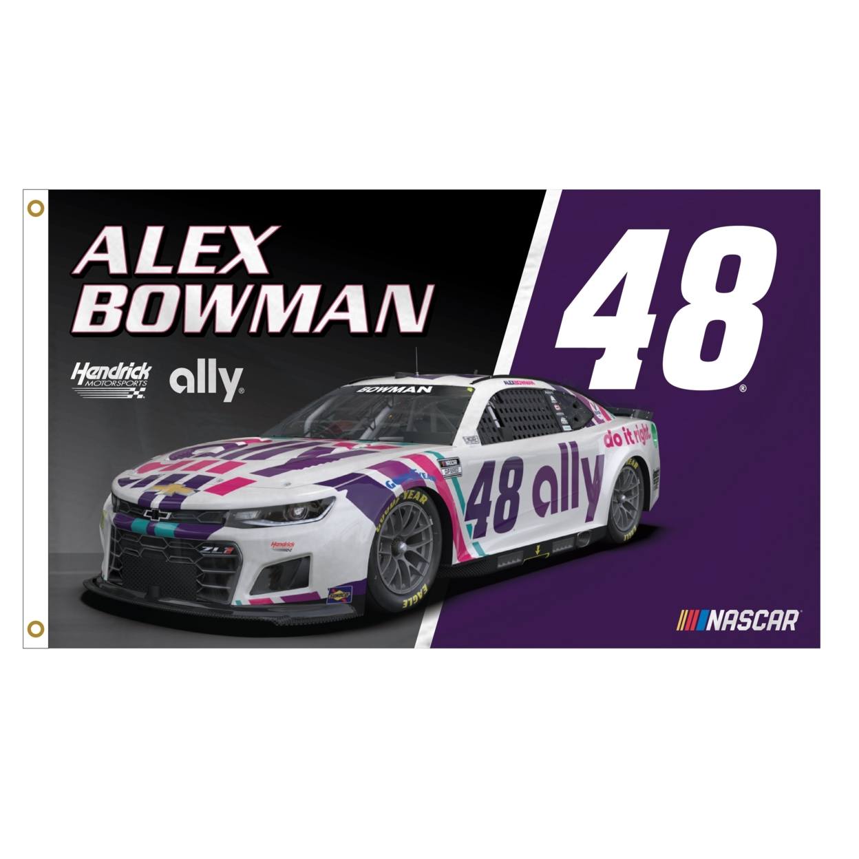 Alex Bowman #48 Nascar 3' X 5' Car Flag New For 2022