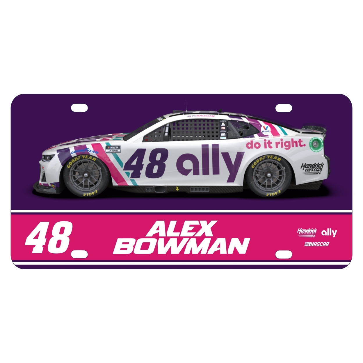 #48 Alex Bowman Officially Licensed NASCAR License Plate