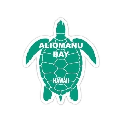 Aliomanu Bay Hawaii Souvenir 4 Inch Green Turtle Shape Decal Sticker