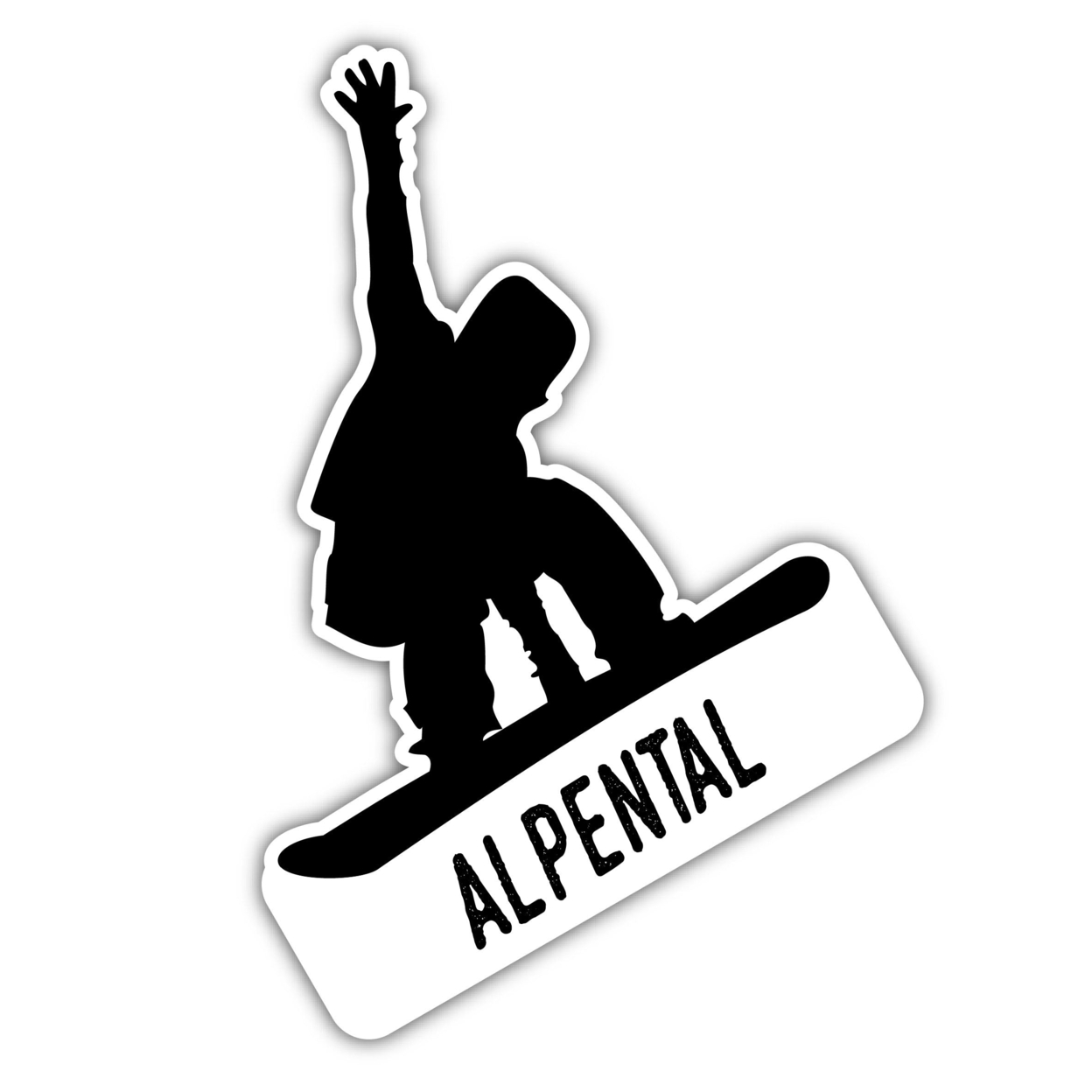 Alpental Washington Ski Adventures Souvenir 4 Inch Vinyl Decal Sticker Board Design