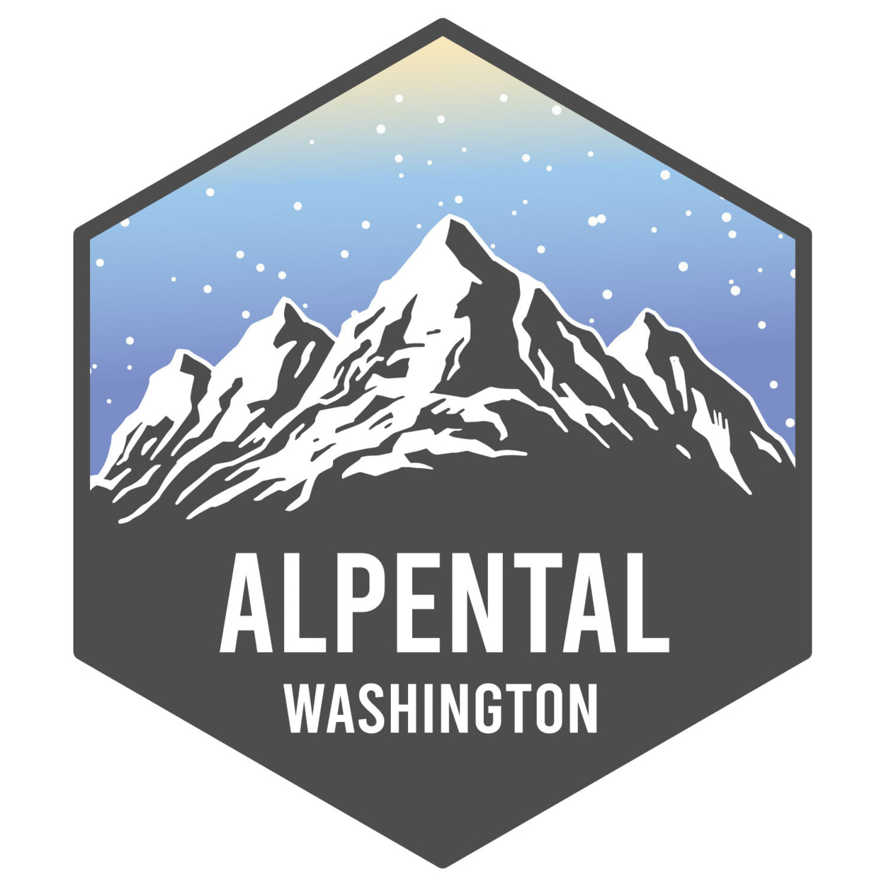 Alpental Washington Ski Adventures Souvenir 4 Inch Vinyl Decal Sticker