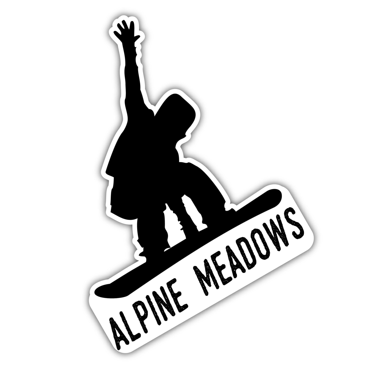 Alpine Meadows California Ski Adventures Souvenir 4 Inch Vinyl Decal Sticker Board Design