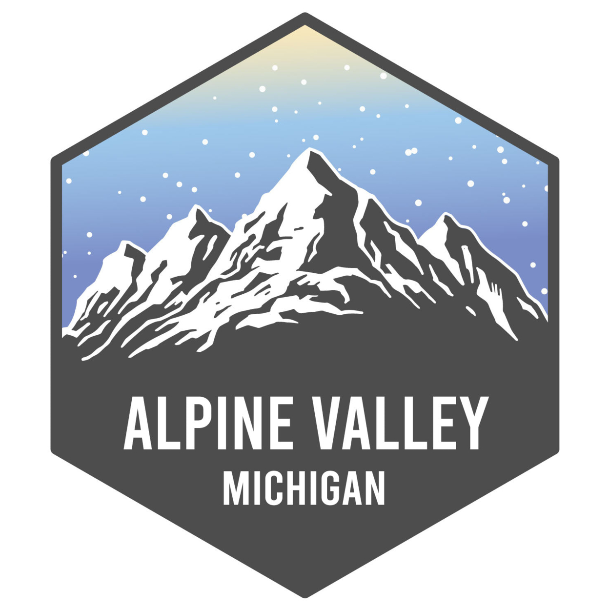 Alpine Valley Michigan Ski Adventures Souvenir 4 Inch Vinyl Decal Sticker