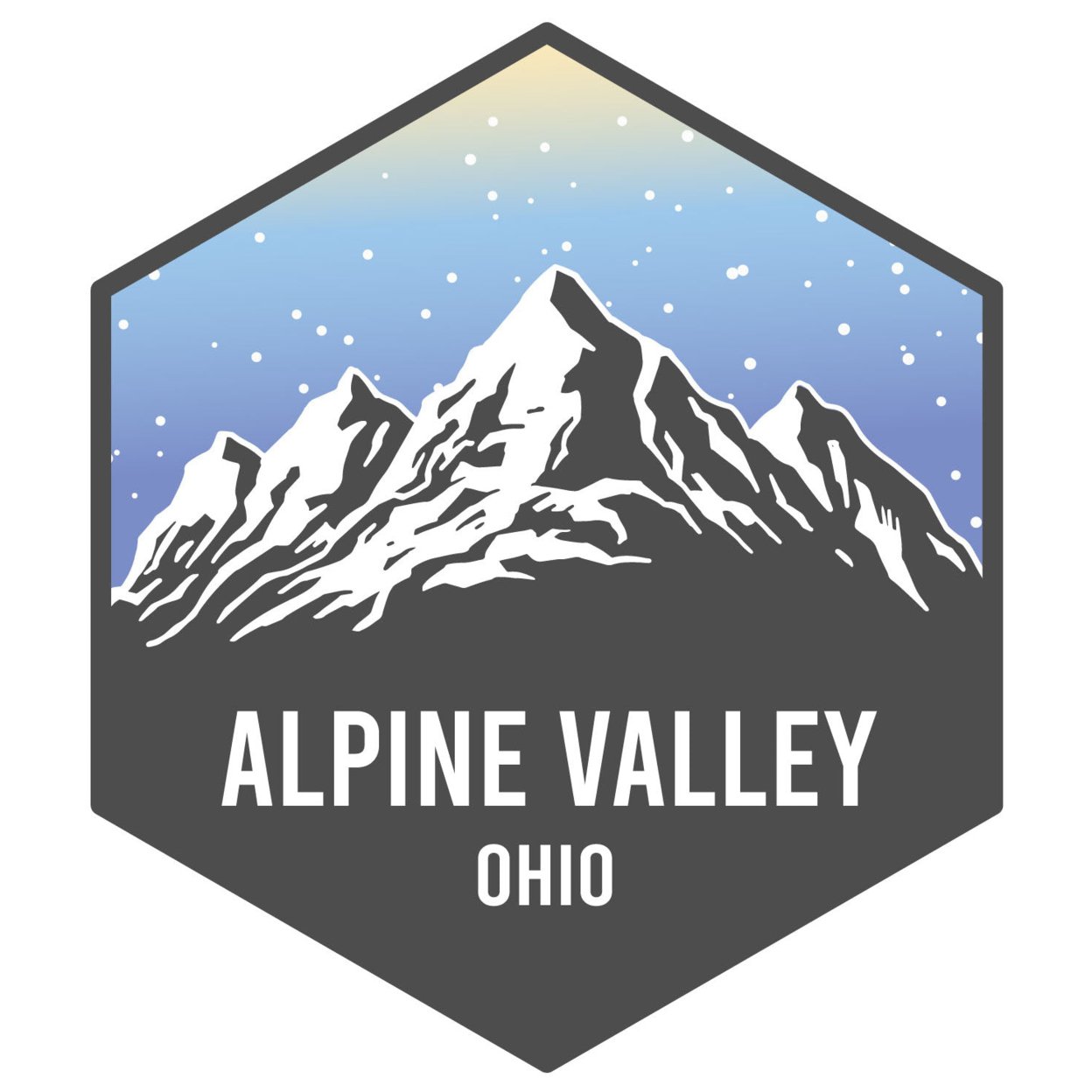 Alpine Valley Ohio Ski Adventures Souvenir 4 Inch Vinyl Decal Sticker