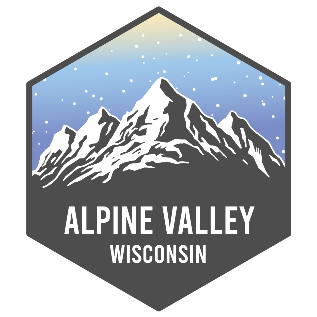Alpine Valley Wisconsin Ski Adventures Souvenir 4 Inch Vinyl Decal Sticker